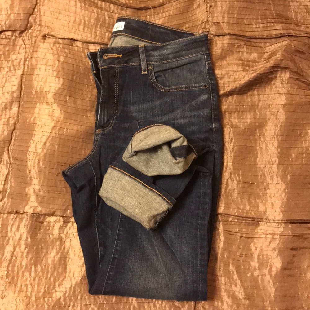 LOFT Curvy Skinny Med. Dark Rinse, 28/6